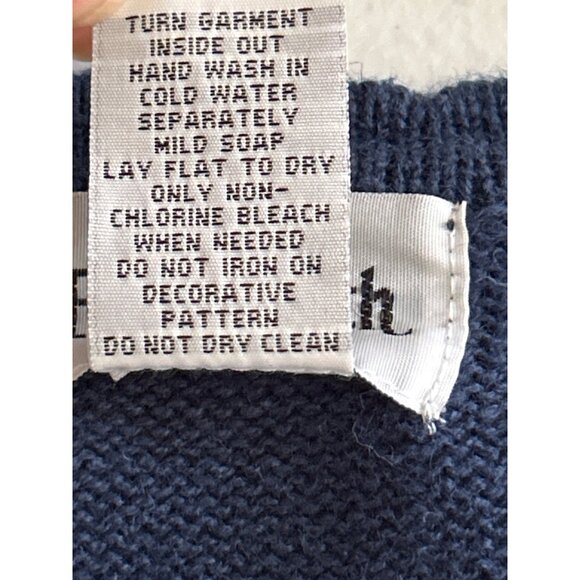 BonWorth Blue Embroidered Beaded Cardigan Sweater, Size MP - Picture 5 of 7